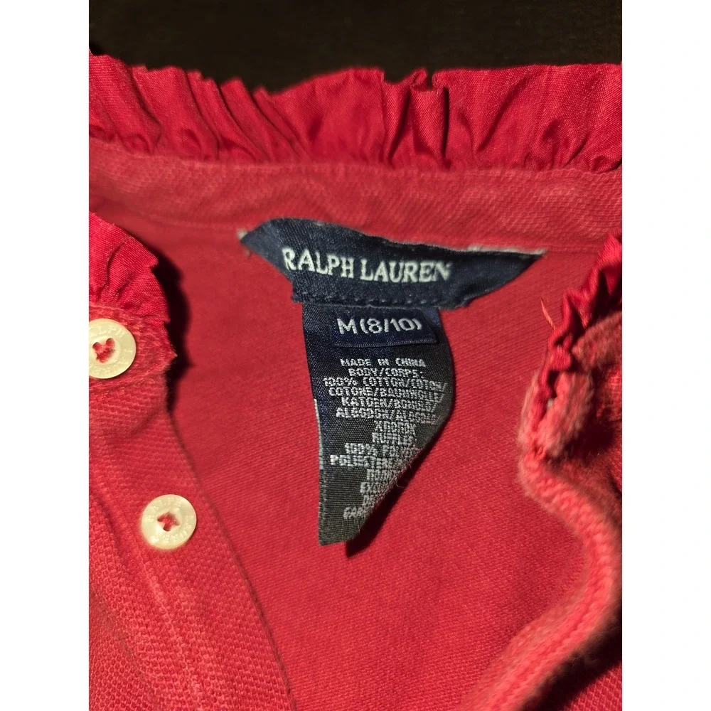 Ralph lauren red long sleeve dress size 8 10